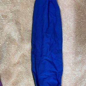 blue and grey/black reversible lululemon headband